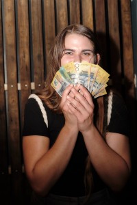 Alyssa with the money